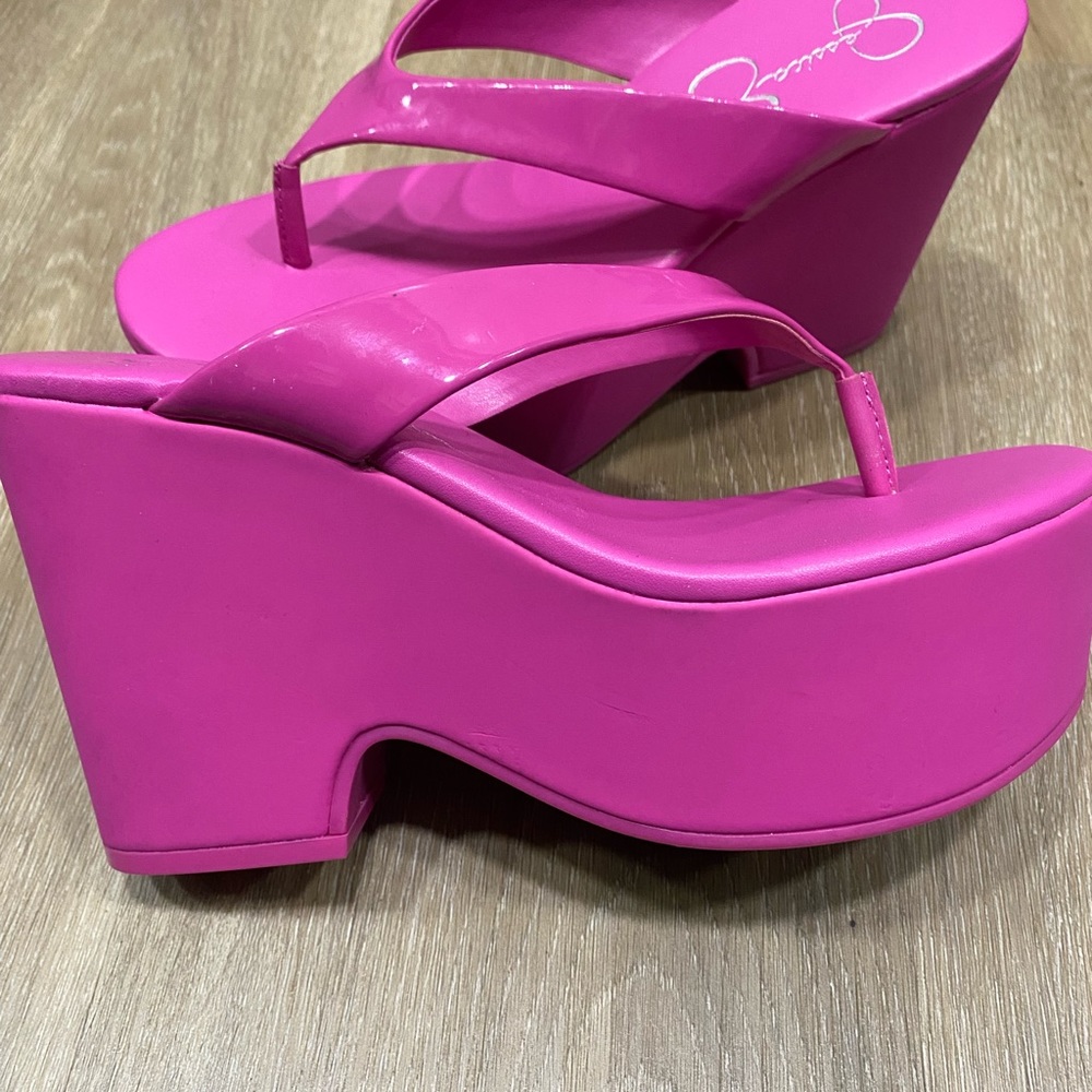 Jessica Simpson Chunky Pink Barbie Y2K Platform New